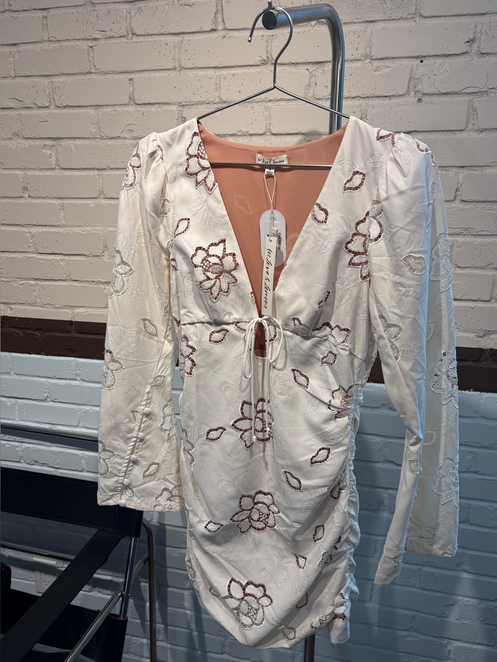Ivory Renee Bell Sleeve Mini Dress